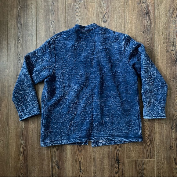 FINAL SALE Vintage Quilted Blue 100% Laundered Cotton Jacket - Picture 2 of 8